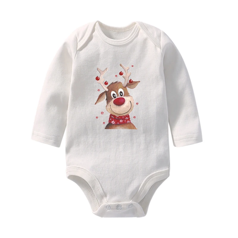 It\'s My First Christmas Baby Boys Girls Long Sleeve Christmas Jumpsuits Neworn Body Baby Holidays Romper Merry Christmas Clothes