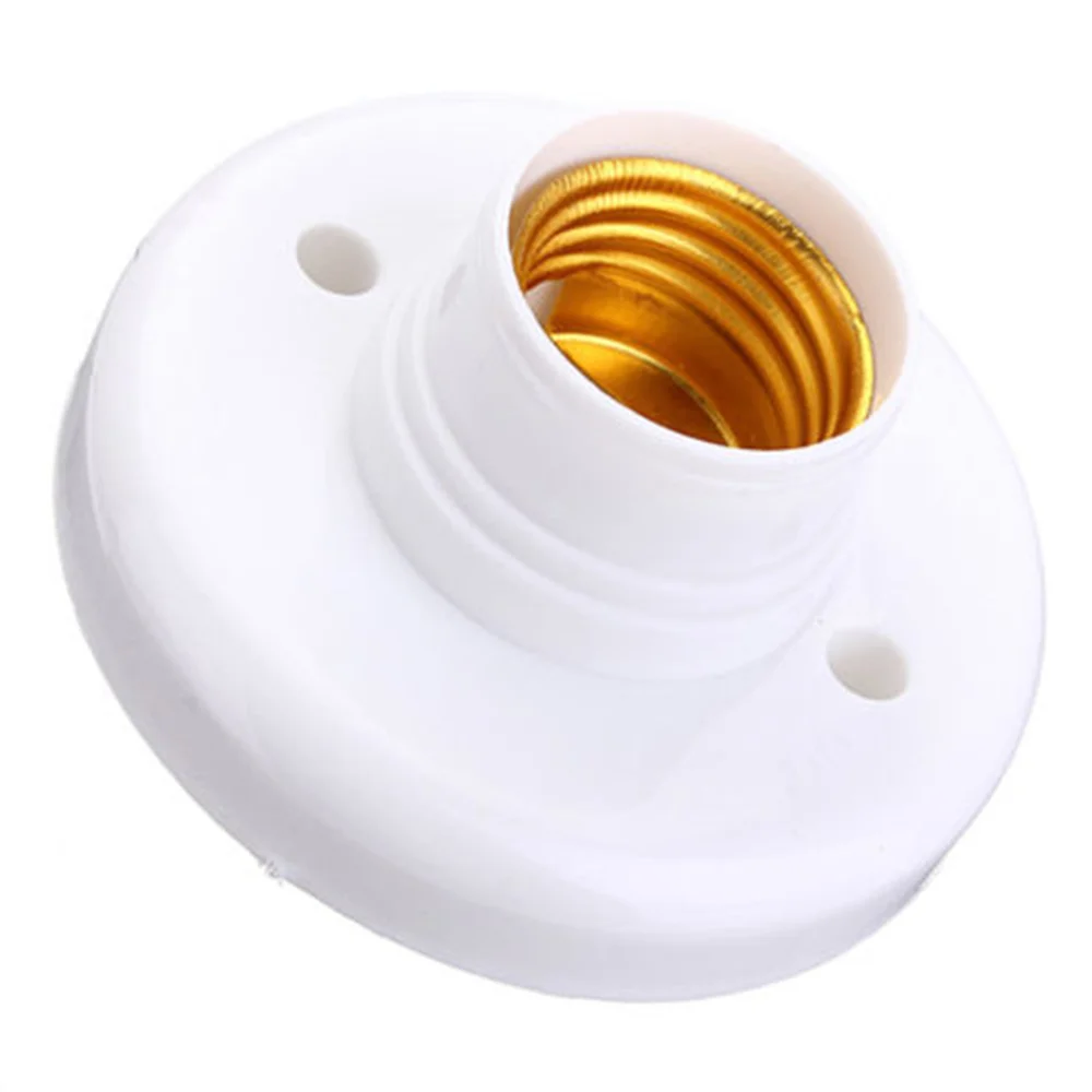 Es E27 Edison Screw Cap Socket White Ceiling Light Lamp Bulb Fixing Base Stand
