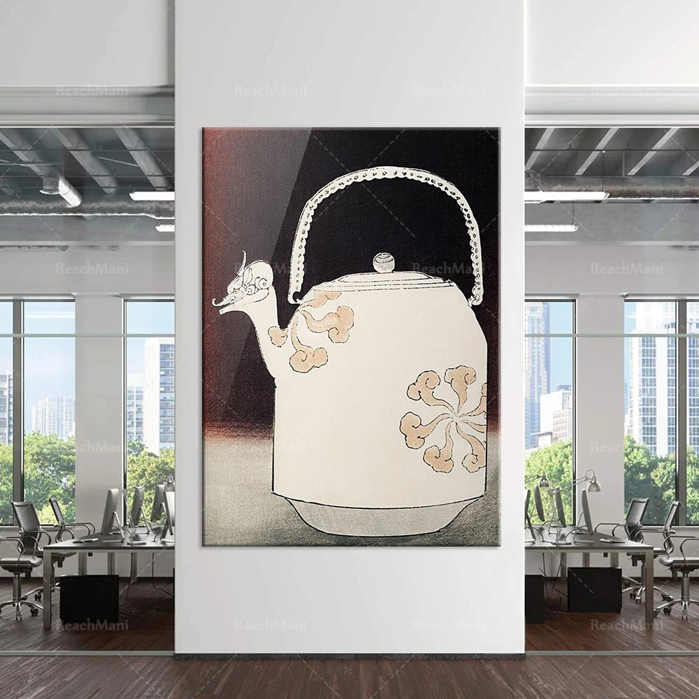 Asian Kettle Art Illustration Ticket Watanabe Kiyotei  Oriental Impimpés Oriental Antiques | Affiche d'art Mural japonais non en