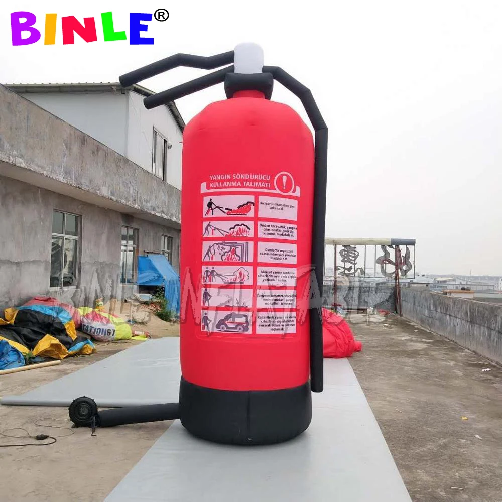 Hot sale giant simulation model inflatable fire extinguisher with custom prints for propaganda