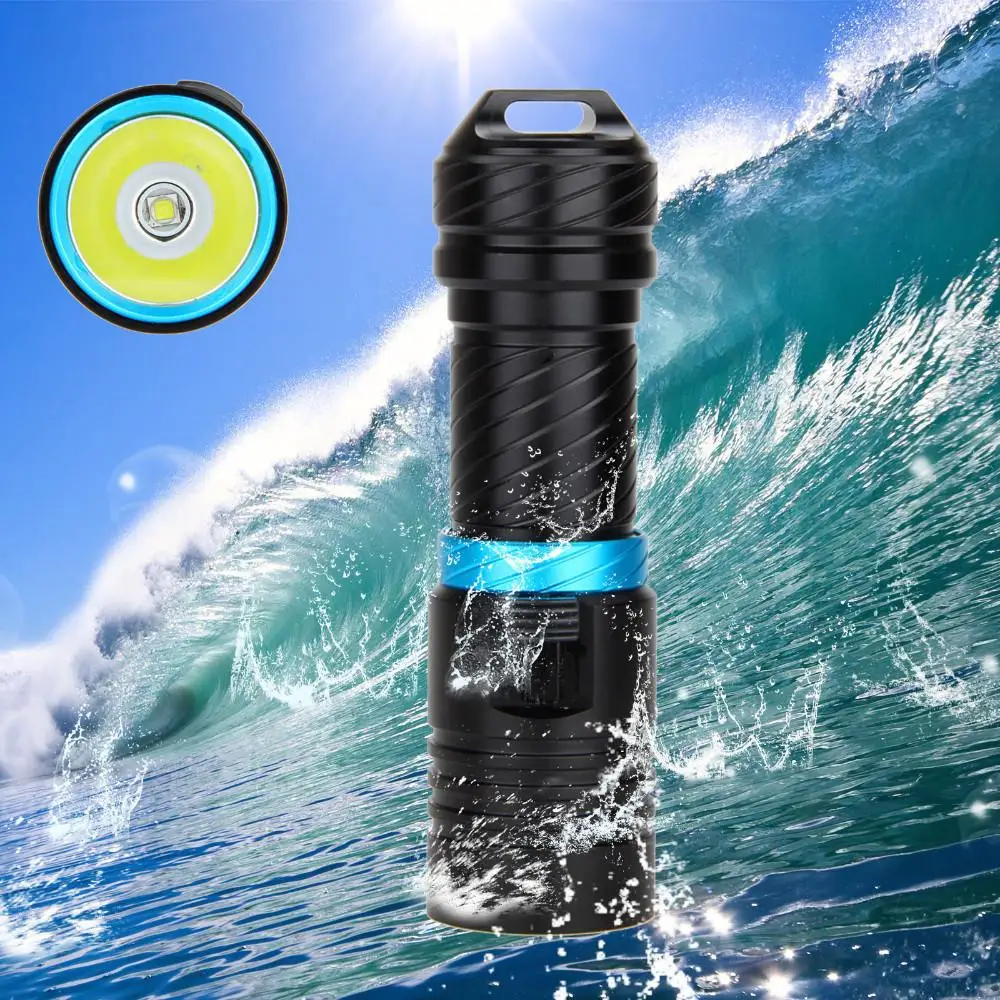 C5 Diving LED Flashlight Waterproof Powerful Dive 200M Underwater Flashligh Fishing Camping Lanterna Torch Lamp By 18650 26650