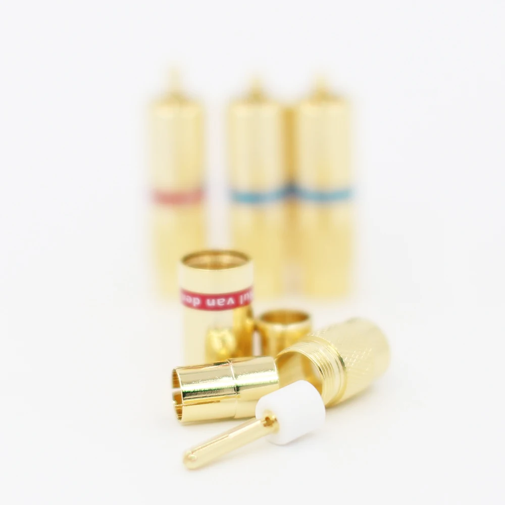 Connettore RCA placcato in oro 24K 4 pezzi connettore RCA cavo Audio RCA saldatura connettore Audio