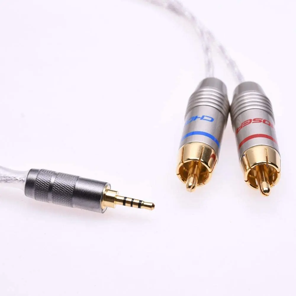 2.5mm TRRS 남성 2 RCA 남성 균형 오디오 케이블 Astell & Kern SP1000 AK100II AK120II AK240 AK380 AK320 DP-X1 onkyo DP-X1A
