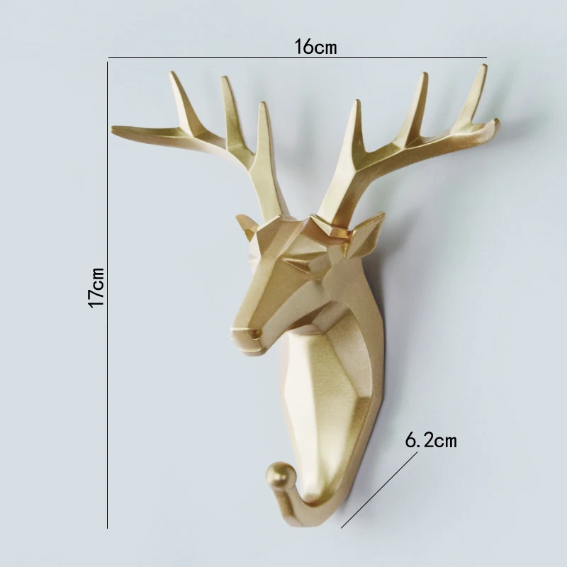 Fashion Animal Shaped Hooks Deer Stags Rhino Horse Giraffe Elephant Head Wall Hanger Coat for Hat Hook Rack Holder Home Decor