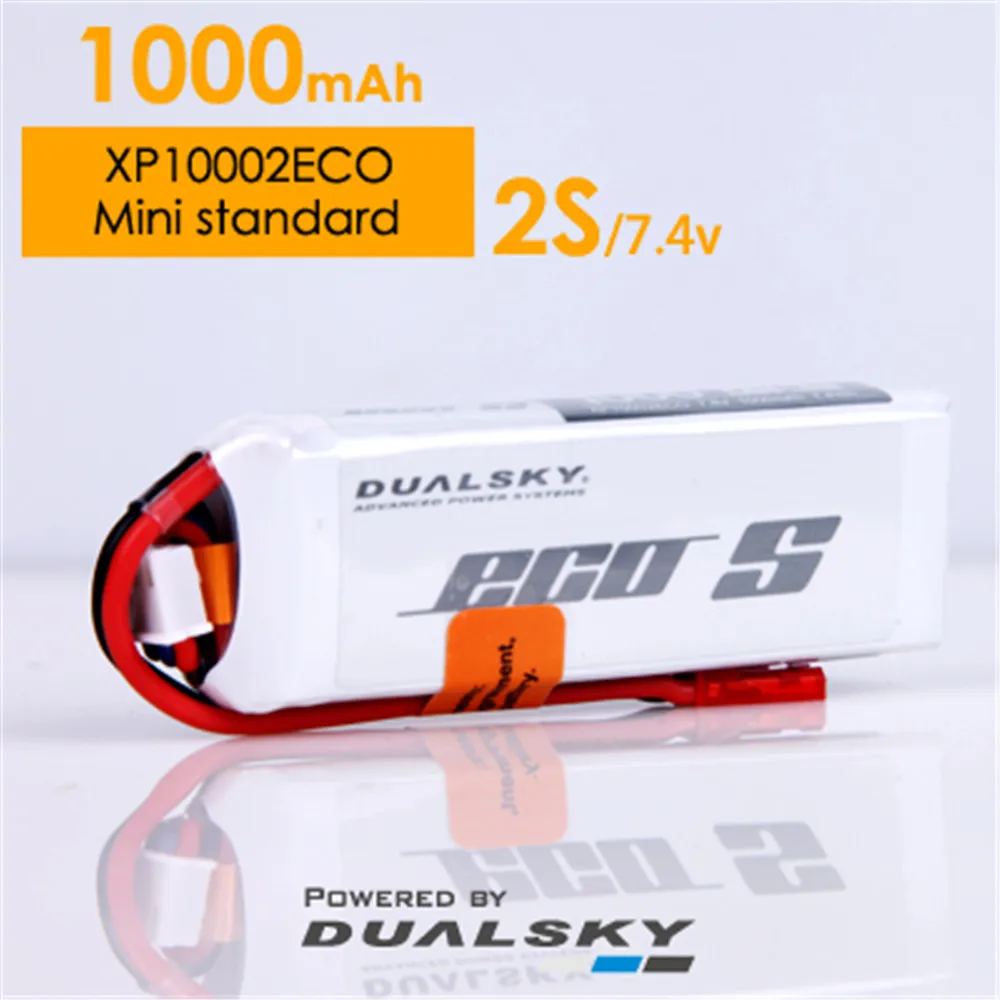 

4Piece DUALSKY 1000mAh 25C 2s 3s JST Plug batteries, XP10002ECO / XP10003ECO durable, light, for 0.37~0.56KG sport aircraft