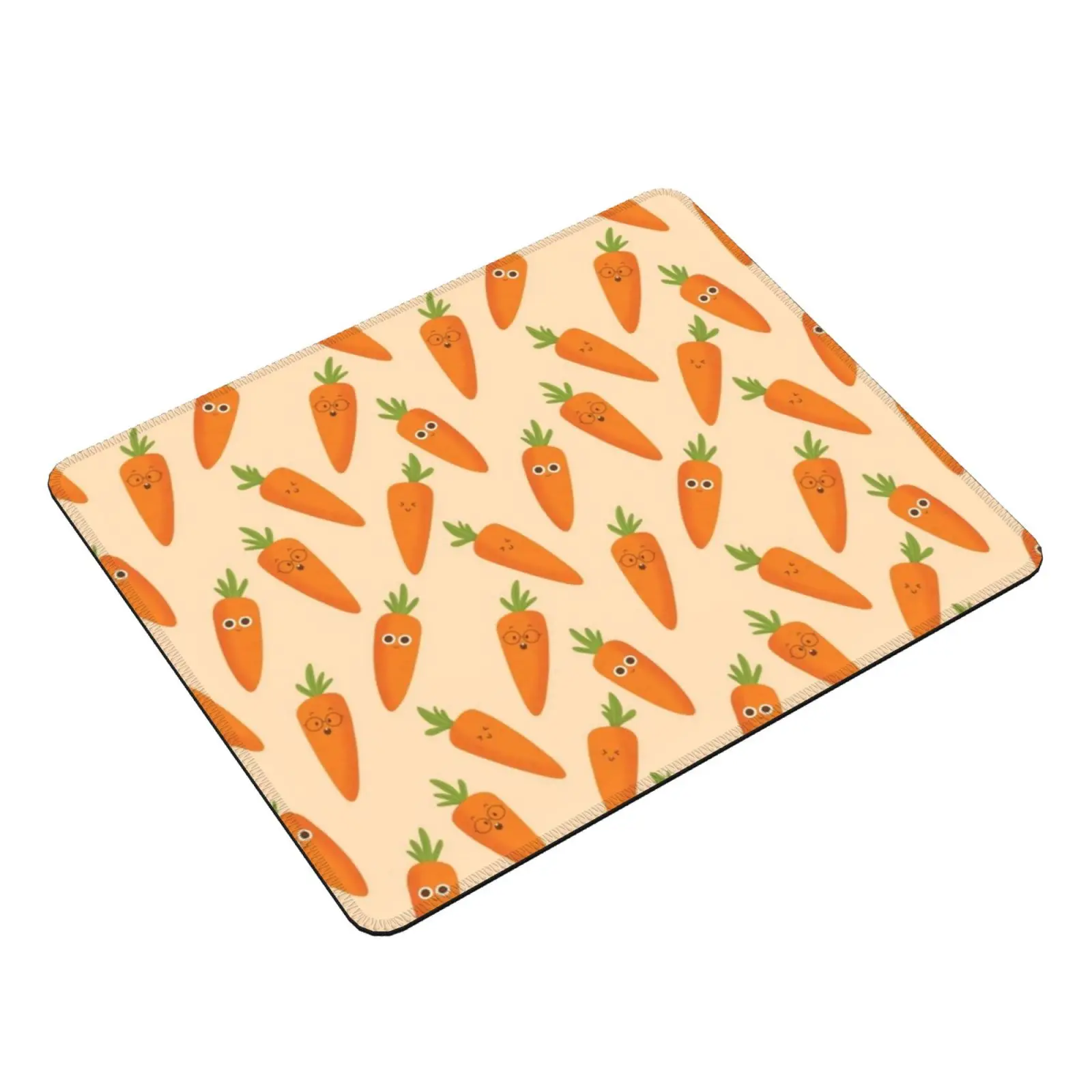 Happy Carrots Mouse Pad DIY Print Carrots Orange Cute Cartoon Kids Kawaii Children Carrot