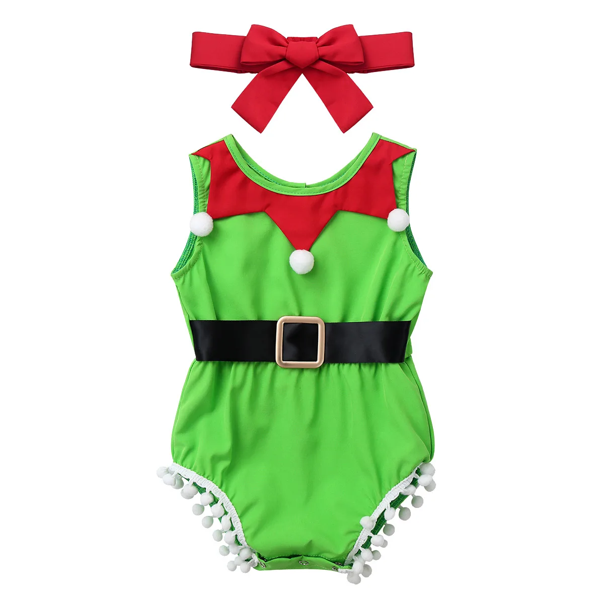 Baby Neugeborene Mädchen Jungen Outfit Grün Elf Kostüm Kleinkind Baumwolle Overall Kinder Halloween Weihnachten Party Cosplay Kleidung