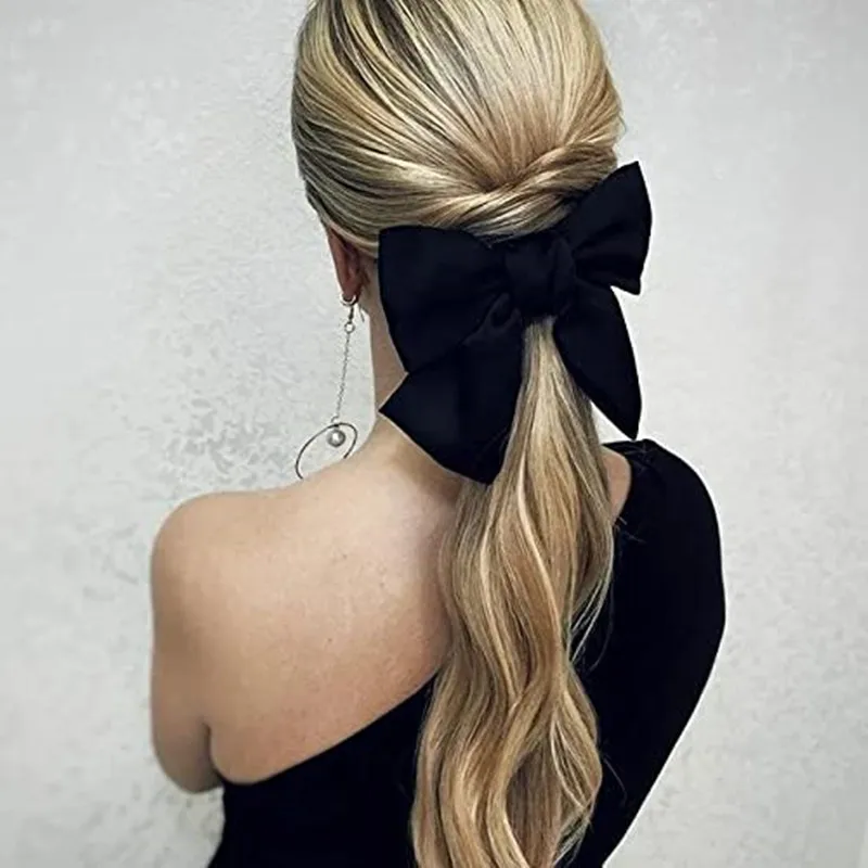 3 Pcs Girls 8 Inch Big Large Velvet Bows Velvet Hair Bows Clips French Hair Barrettes Vintage Accessories for Teens Girls Women