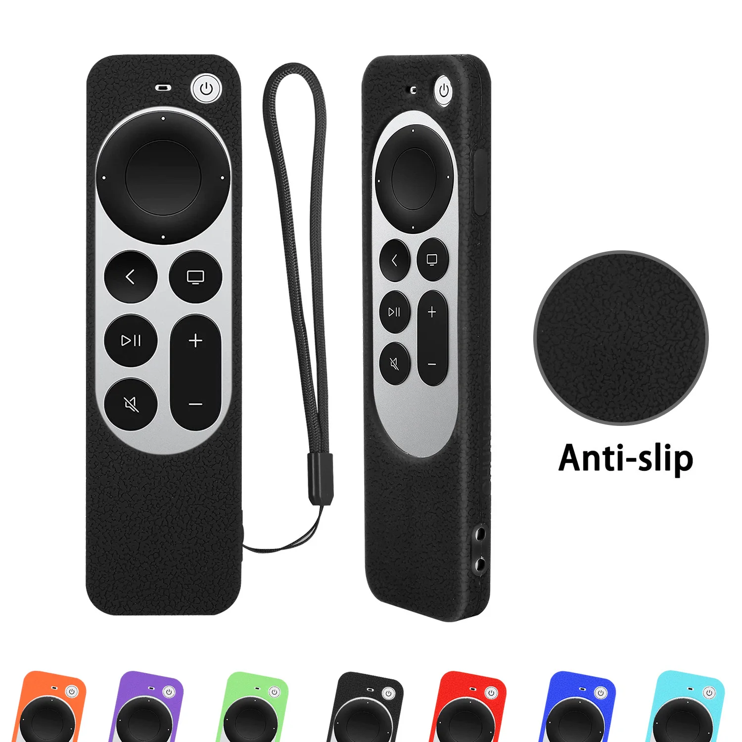 Shock Proof Silicone Protective Case Waterproof Cover Lightweight Anti Slip Rectangle for Apple TV 4K Siri Remote Control