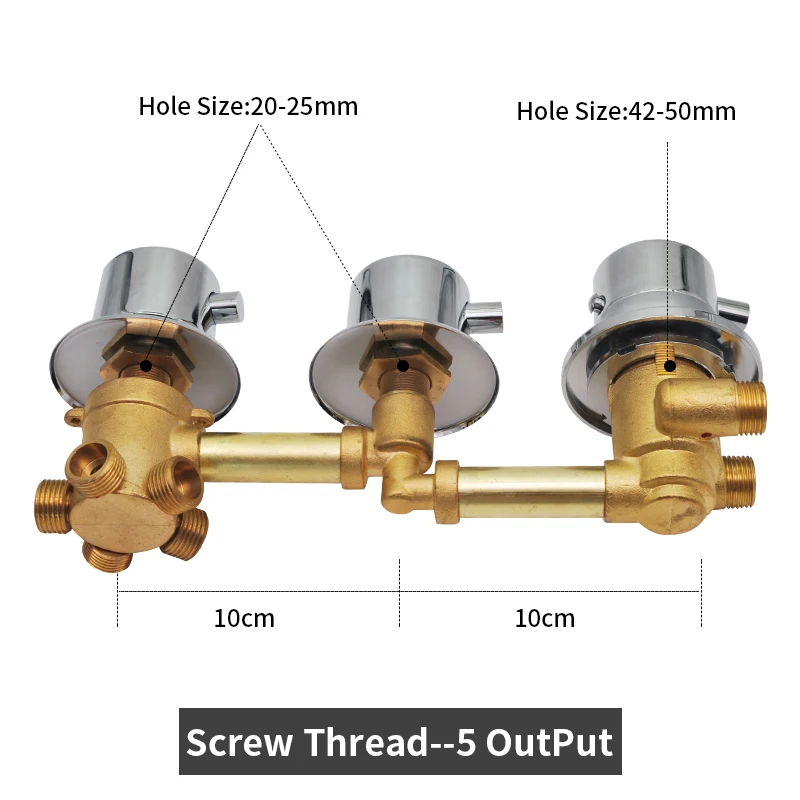 Vagsure 2/3/4/5 Manieren Outlet Messing Mengkraan Omstelling Thermostatische Douchekranen kraan Temperatuur Mengkraan Schroef Badkamer