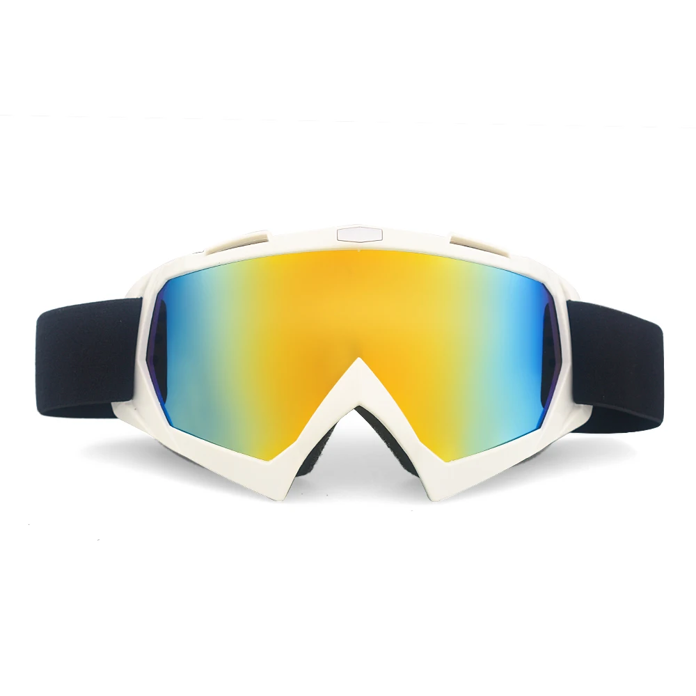 Motorcycle Goggles Glasses Motocross Goggles Racing OTG Eyewear Glasses Colorful Lens Glasses Silver Lens