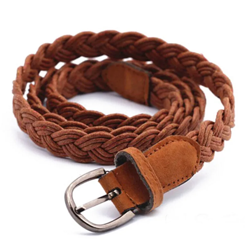 Women Elastic Cinch Belt  Wide Stretch Waist Band Hemp Rope Braid Belt