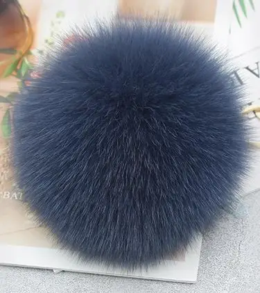 12/13/15cm DIY Natural Real Fox Fur Pompoms Fluffy Genuine Fur Ball for Winter Women Hat Beanies Knitted Cap Skullies With Snap