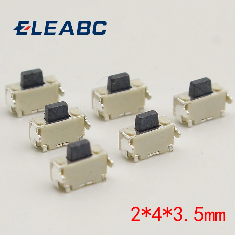 10pcs/lot 2x4 2*4*3.5 MM micro SMD Tact Switch side button Switch phone button