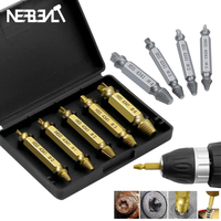 5pcs/4pcs Double Side Drill Out Damaged Screw Extractor Out Remover Handymen Broken Bolt Stud Removal Tool Kit With Case