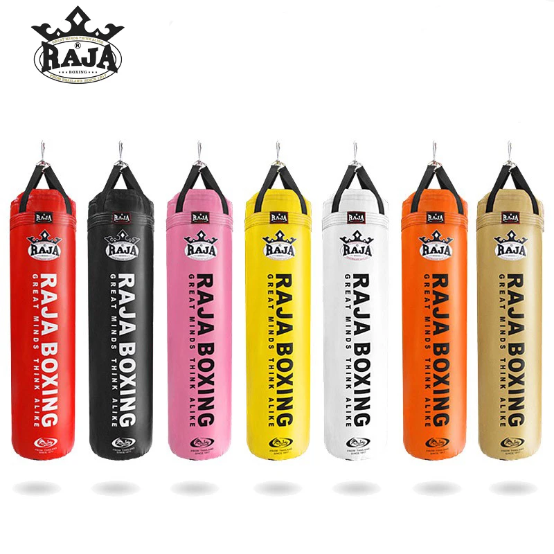 RAJA CYLINDRICAL SADBANGS 180*40CM BOXING HANGING EMPTY SANDBAGS KICKBOXING PUNCHING BAGS TAEKWONDO MUAYTHAI TRAINING EQUIPMENT