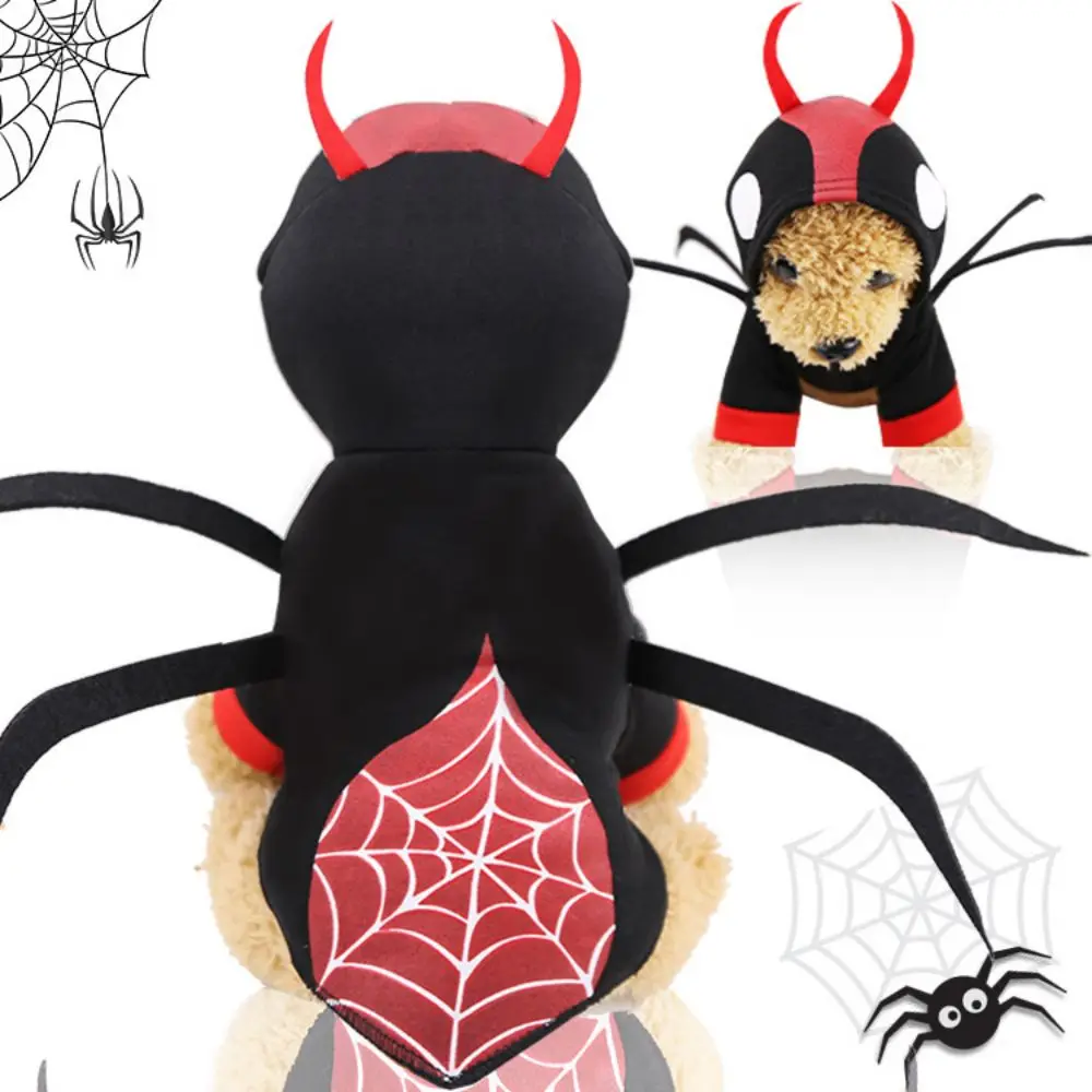 

Costume Clothes For Dog Halloween Spider Party Cat Puppy Shirts Soft Fleece Sweater Pet Supplies Christmas Coat