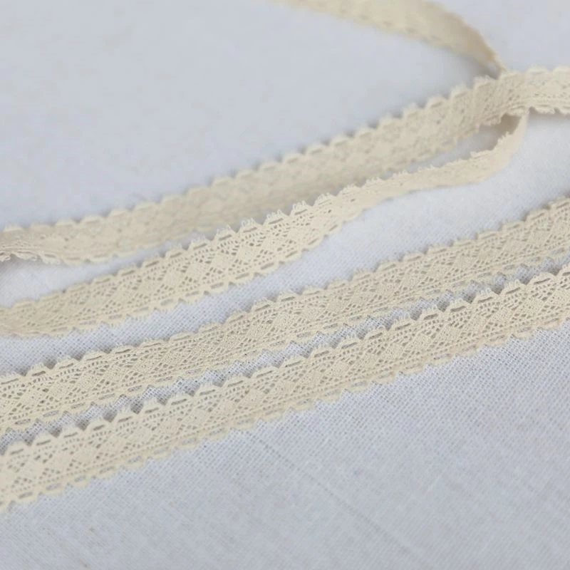 2/5/10Yards Apparel Sewing Fabric Ivory Cream CottonTrims Crocheted Lace Applique Ribbon Handmade Accessories DIY Hat Tablecloth