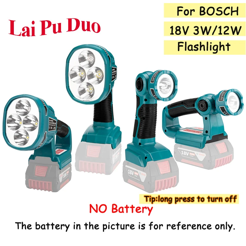 

Фонарик для Bosch BAT618 BAT614, 3 Вт/12 Вт, 18 в