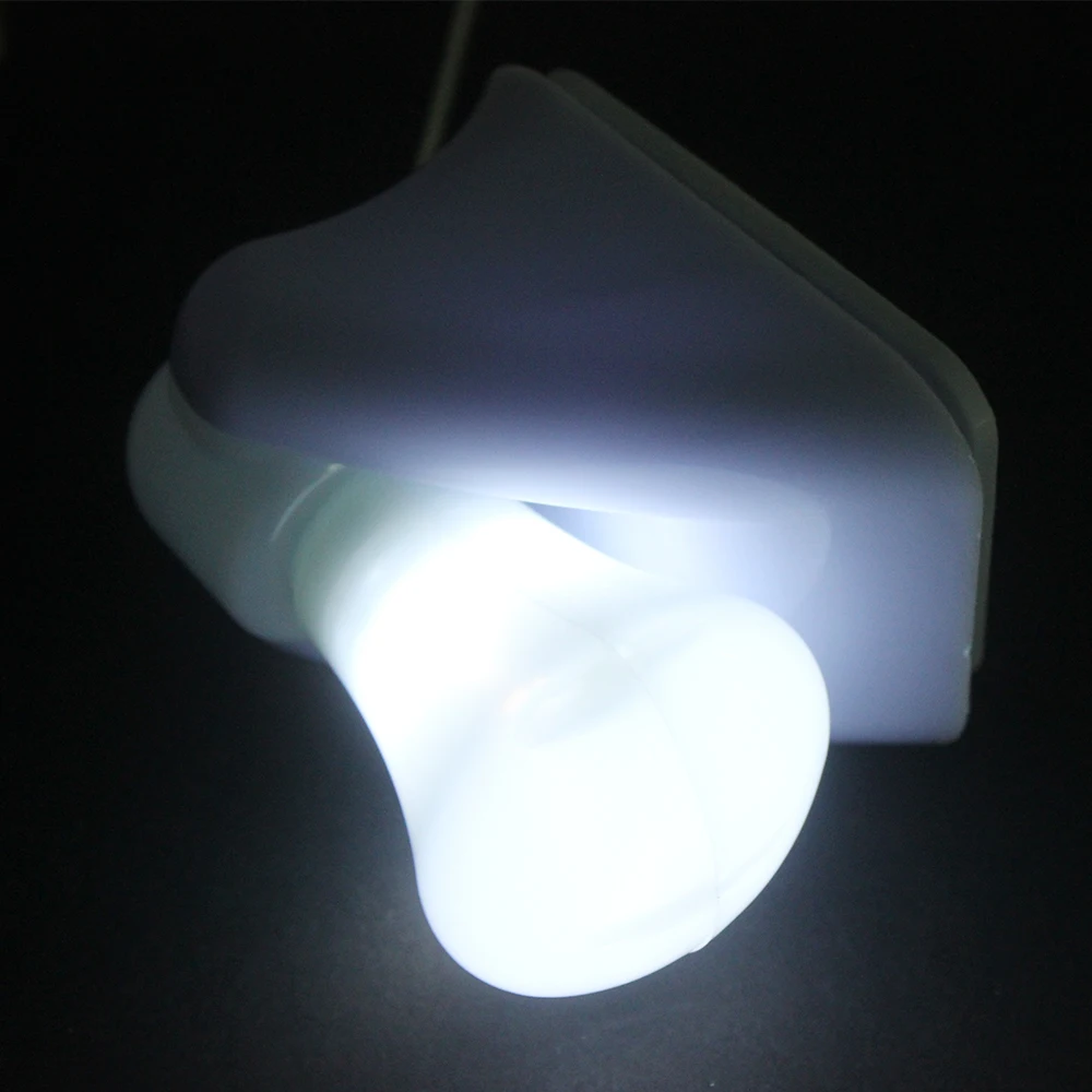 Bedroom Corridor Toilet Wire Switch Portable Wall Mount Cabinet Lamp Night Light AAA Battery LED Bulb