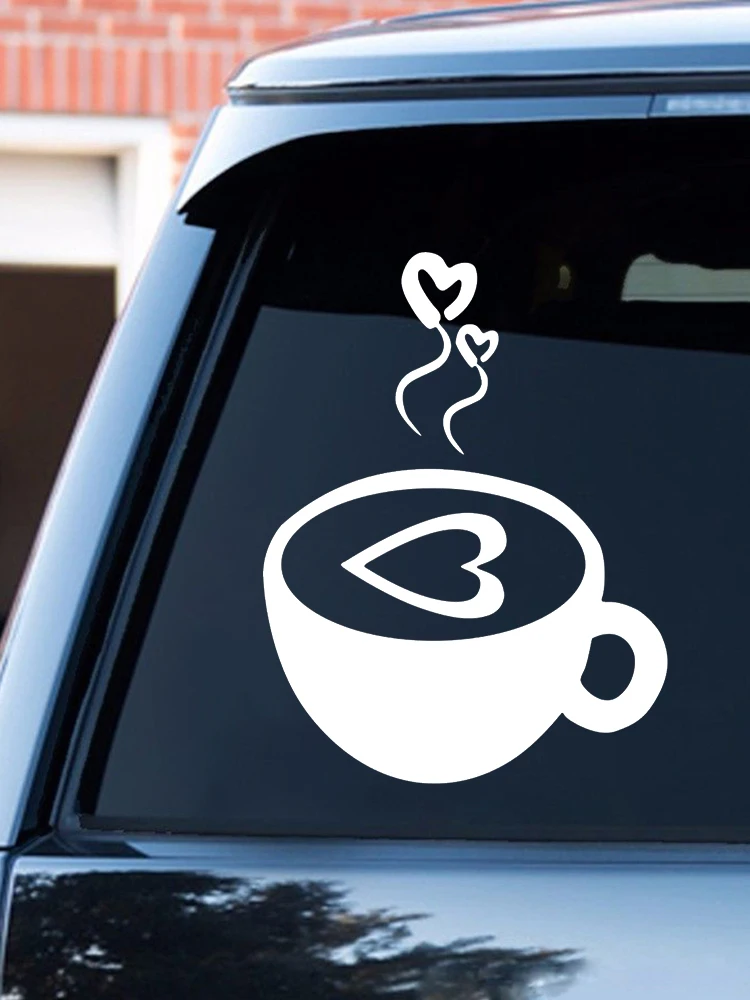 S51123 Various Sizes/Colors Car Stickers Vinyl Decal Coffee Cappuccino Cups Cafe Motorcycle Decorative Accessories Waterproof