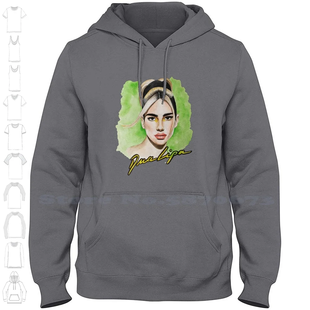 Dua Green Pa 100% Cotton Hoodie T-Shirt Mens Gril Beautiful Lipa Car Handsome Future Baterflay Music Hip Hop