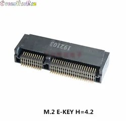 2pcs - 100pcs 500pcs Original New APCI0108-P001A M.2 NGFF E KEY 67P H=4.2 NGFF E-KEY 4.2H NGFF interface socket Connector SSD