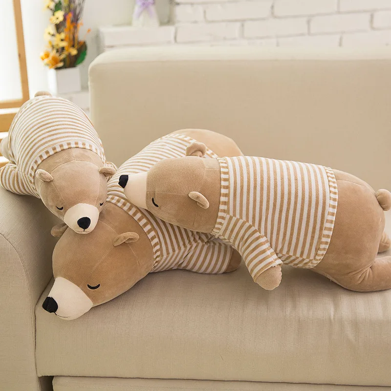 35-110CM Kawaii Dressed Polar Bear Stuffed Animals Big Size Super Soft Animal Cushion Sleeping Pillow Plush Toy Kid