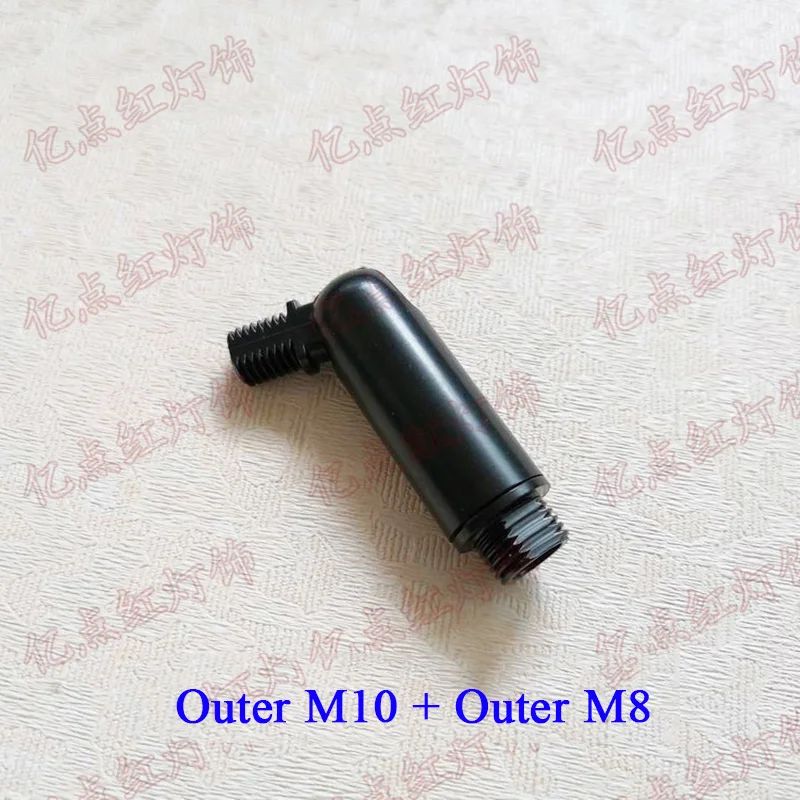 M10 LED Lamp Parts Black Universal Head Metal Rocker Steering Pipe with Bracket M8 M10 Tooth for DIY Spotlight M8 Flexible Tube