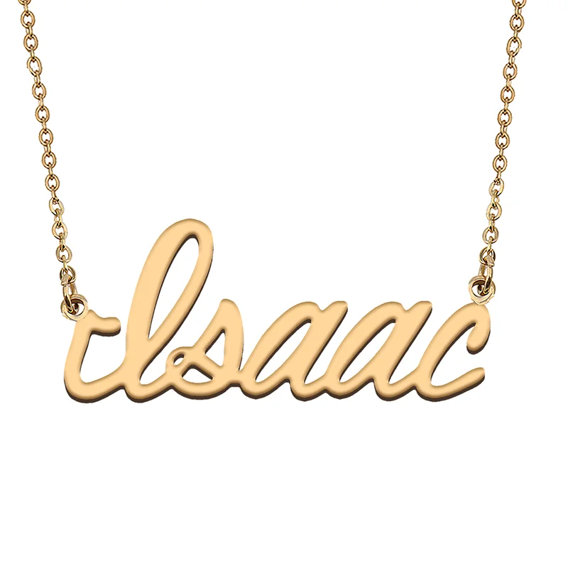 

Isaac Custom Name Necklace Customized Pendant Choker Personalized Jewelry Gift for Women Girls Friend Christmas Present