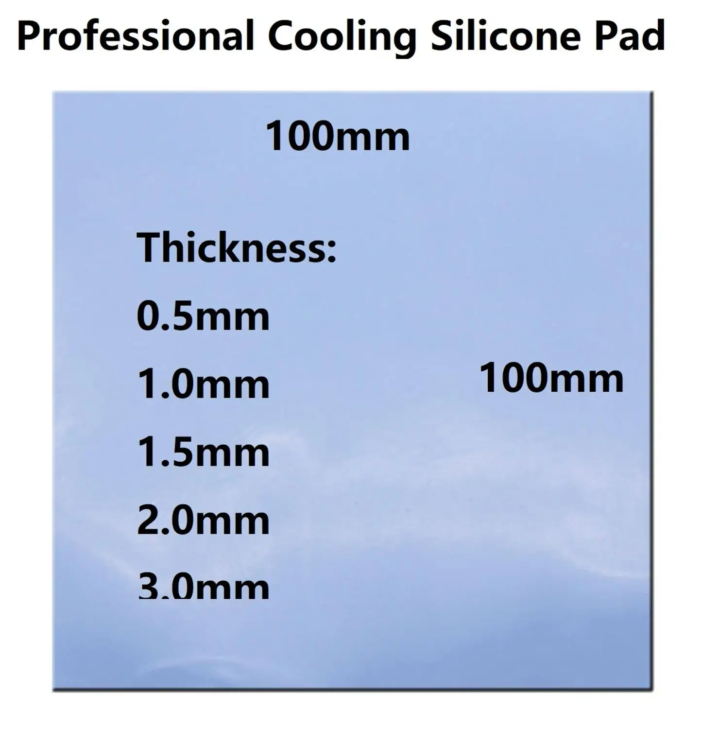 Cooling Silicone Pad 0.5mm 1.0mm 1.5mm x 100mm Professional Computer GPU/CPU/RAM Heatsink Cooling System Conductive Silicone Pad