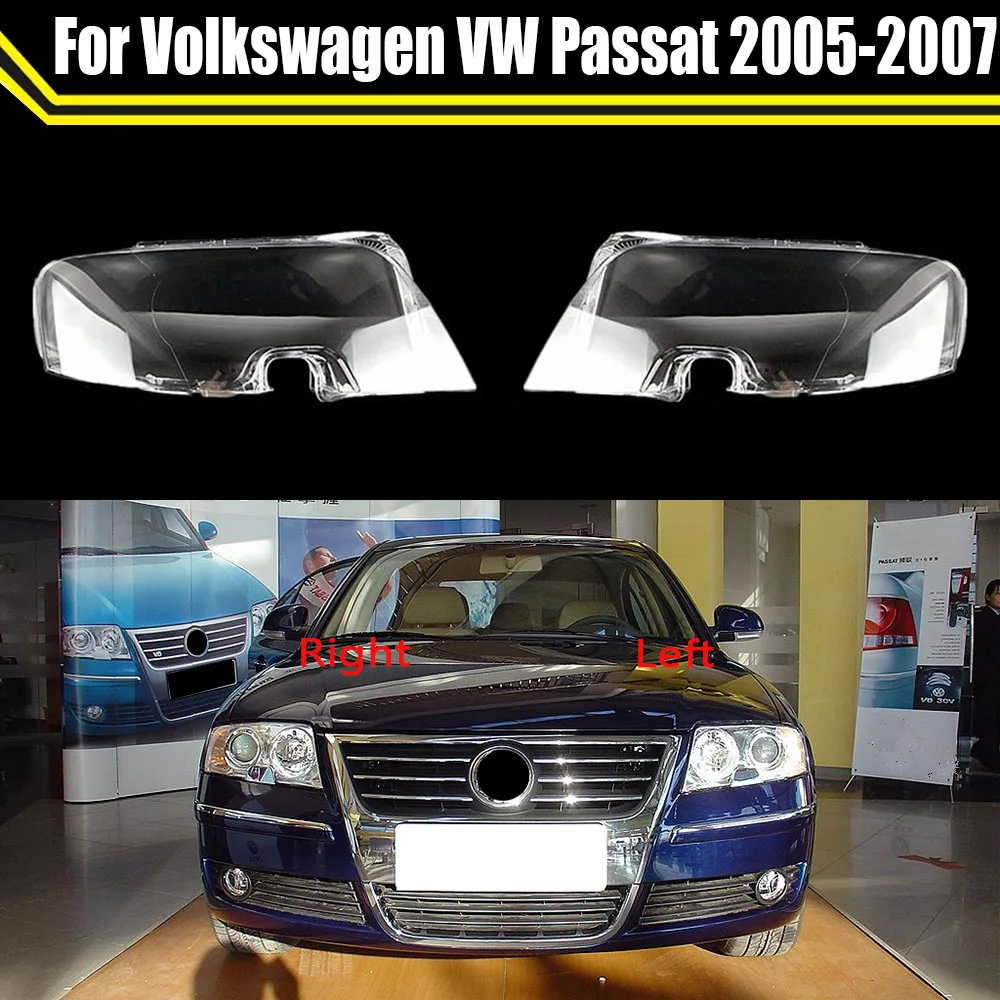 

Car Transparent Lampshade Lamp Shell Front Headlamp Glass Headlight Cover For Volkswagen VW Passat 2005 2006 2007 Auto Lens Caps