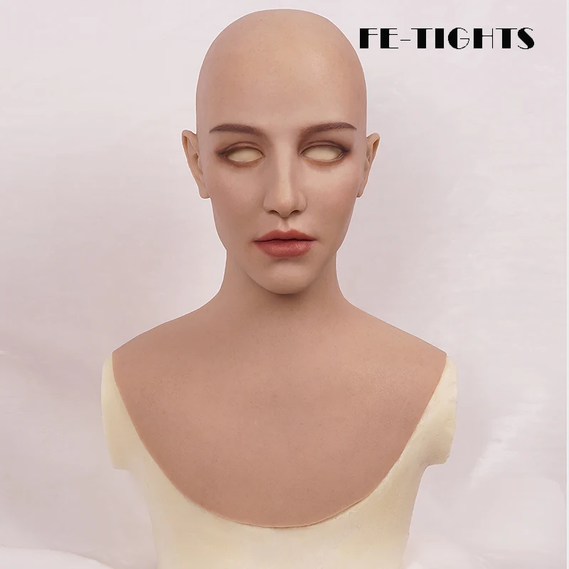 

(Hathaway)Crossdress Full Head Realistic Silicone Transgender Female Cosplay Cross Dressing Mask Male To Female DMS M12