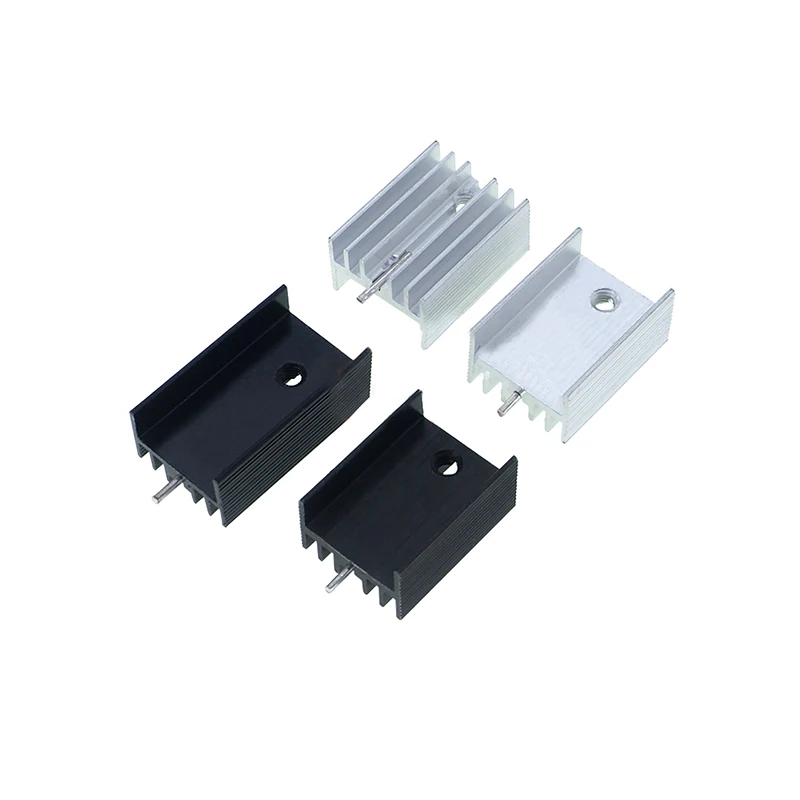 5PCS/LOT Aluminum Heatsink Radiator Heat Sink Cooling For Electronic Chip IC Heat Sink Transistor Radiator TO220 WITH 1PIN 2PIN