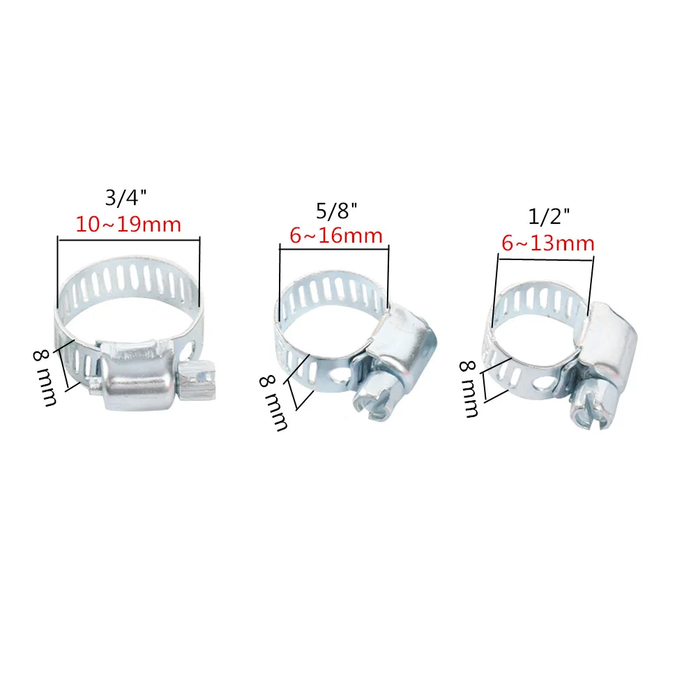 20pcs Iron Drive Hose Clamp 1/2