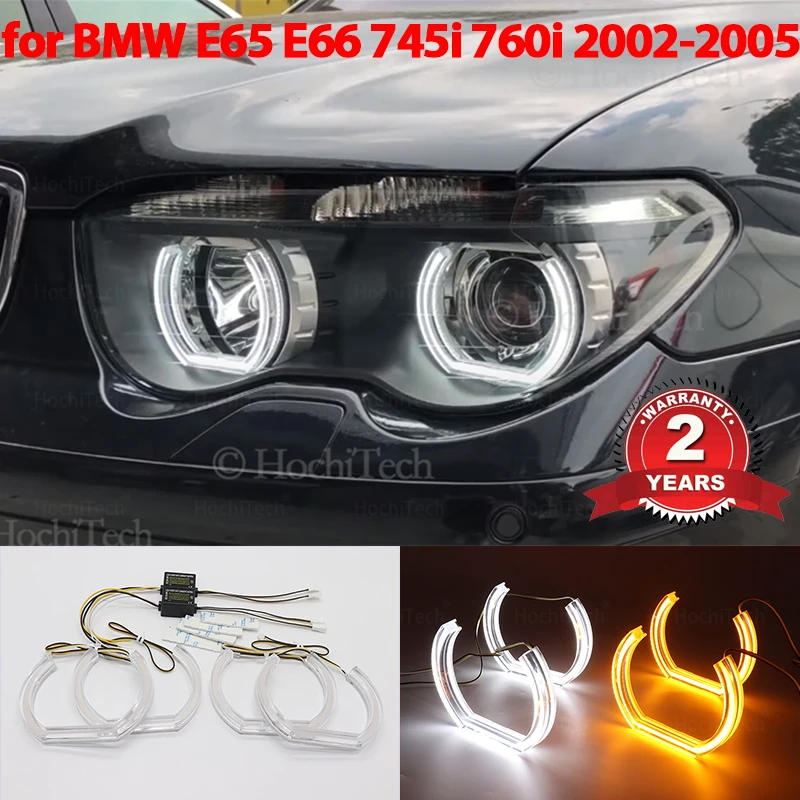 

For BMW E65 E66 PRE FACELIFT 745i 760i 2002-2005 Ultra Bright Concept M4 Iconic Style LED Angel Eyes Halo rings kit Day light