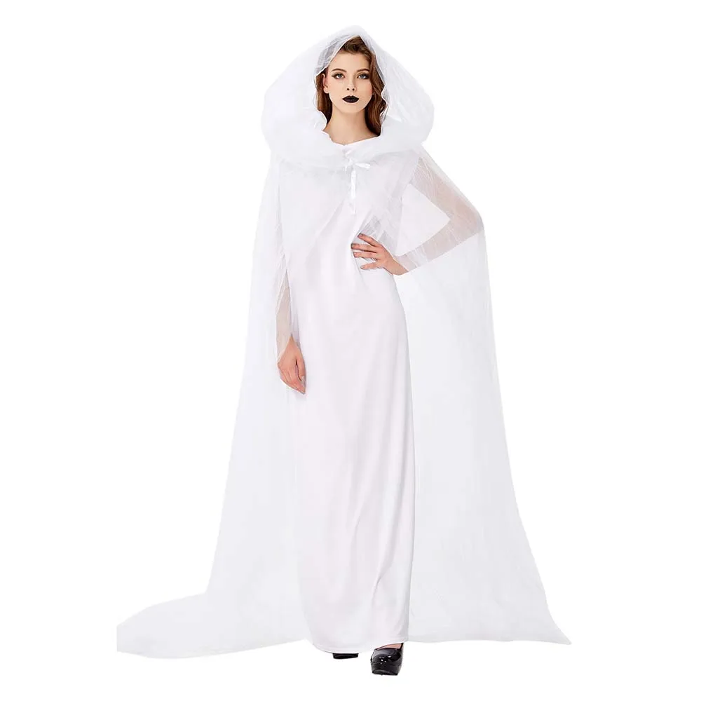 

2019 New Long Dress And Cloak Halloween Phantom Costume Woman Anime Costume Ghost Bride Costume For masquerade Fancy Dress