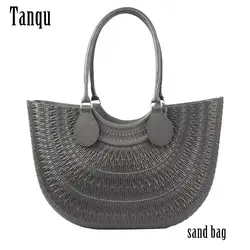 Tanqu New Obag Sand Bag Style With Round Belt D buckle Handles Soft Waterproof Rubber Silicon Bag O Sand O bag Women handbag