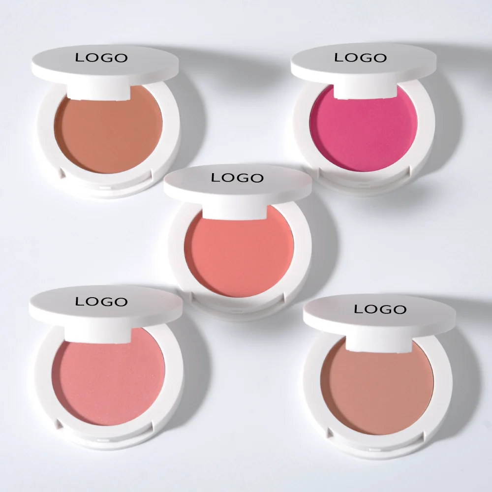 Paleta de rubor facial, mejilla rosa, resistente al agua, polvo naranja sedoso de larga duración, colorete profesional, logotipo privado, venta al por mayor, 30 Uds.