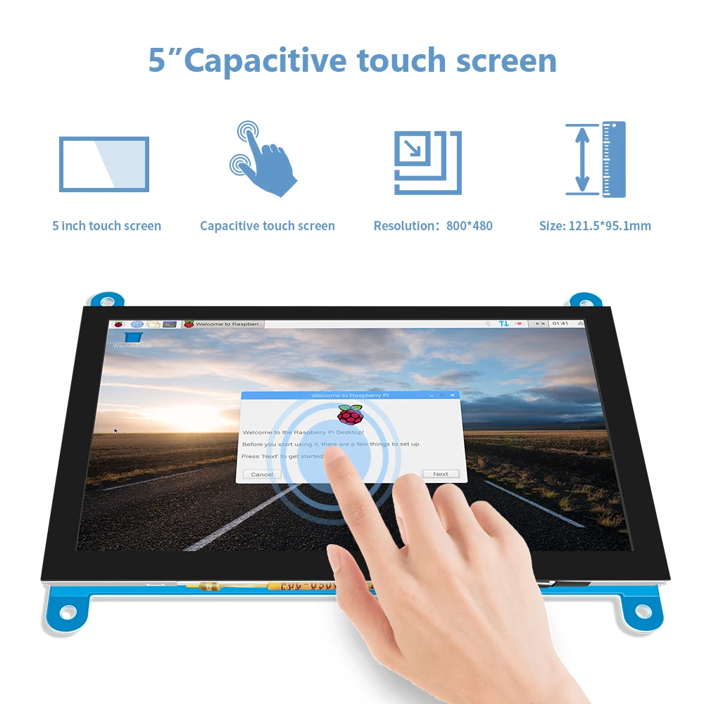 5inch AIDA64 LCD Display Capacitive Touch HDMI Module 800 x 480 for Raspberry Pi 3 Pi4 PC monitor 3D Printer orange pi screen