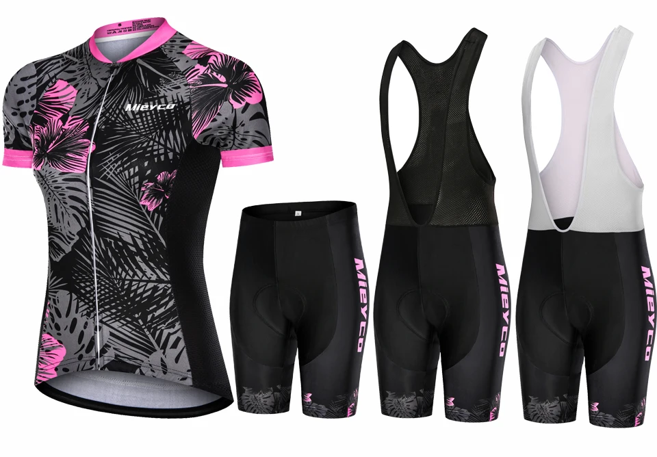 Damen-Fahrradbekleidung Mountainbike-Trikot Shorts Damen-Rennrad-Shorts und T-Shirt Jumpsuit Radsportanzug MTB – Detail 1