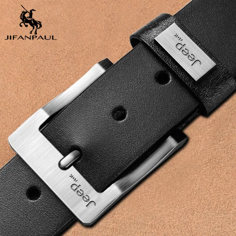 JIFANPA Cow Genuine Leather Luxury Strap Male Belts For New Fashion Classice Vintage Pin Buckle Men Belt High Quality Large size