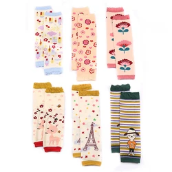 Baby Leg Warmers Girls Cartoon Soft Socks Toddler Cotton Crawling Knee Pads Newborn Floral Printing Kneecap Winter Korea Sock