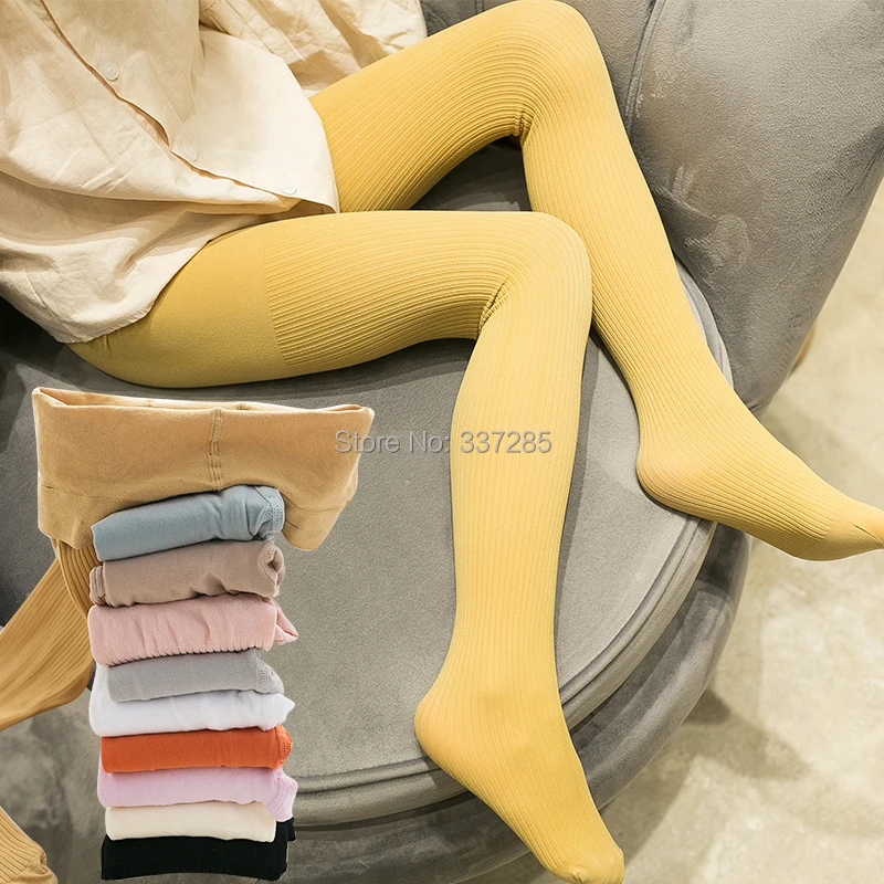 New spring/autumn baby girls High-density anti-pilling tights candy colors striped kids pantyhose for child infant girls tights