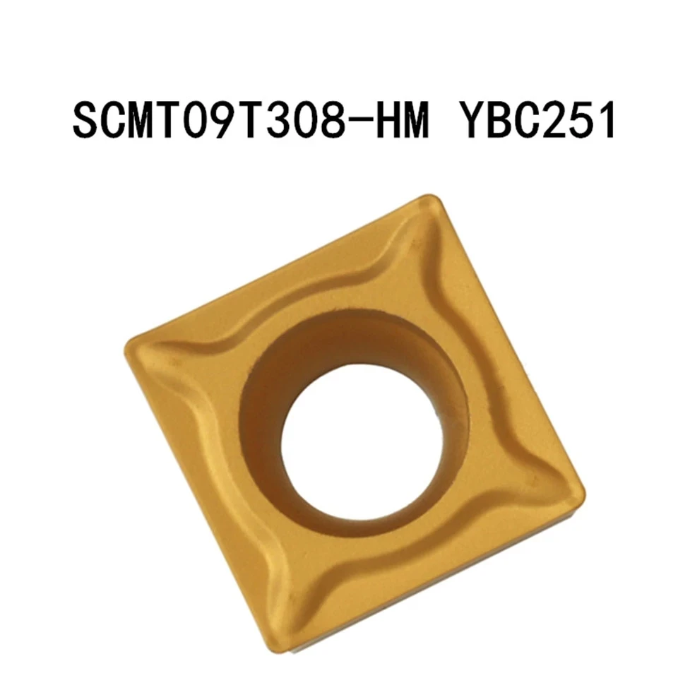 Imagem -05 - Lâmina de Carboneto 100 Original Torno Cnc Ferramenta de Torneamento Ferramenta Metal Scmt09t304 Scmt09t308 Scmt120408 Scmt120412 hm Ybc251 Ybc252