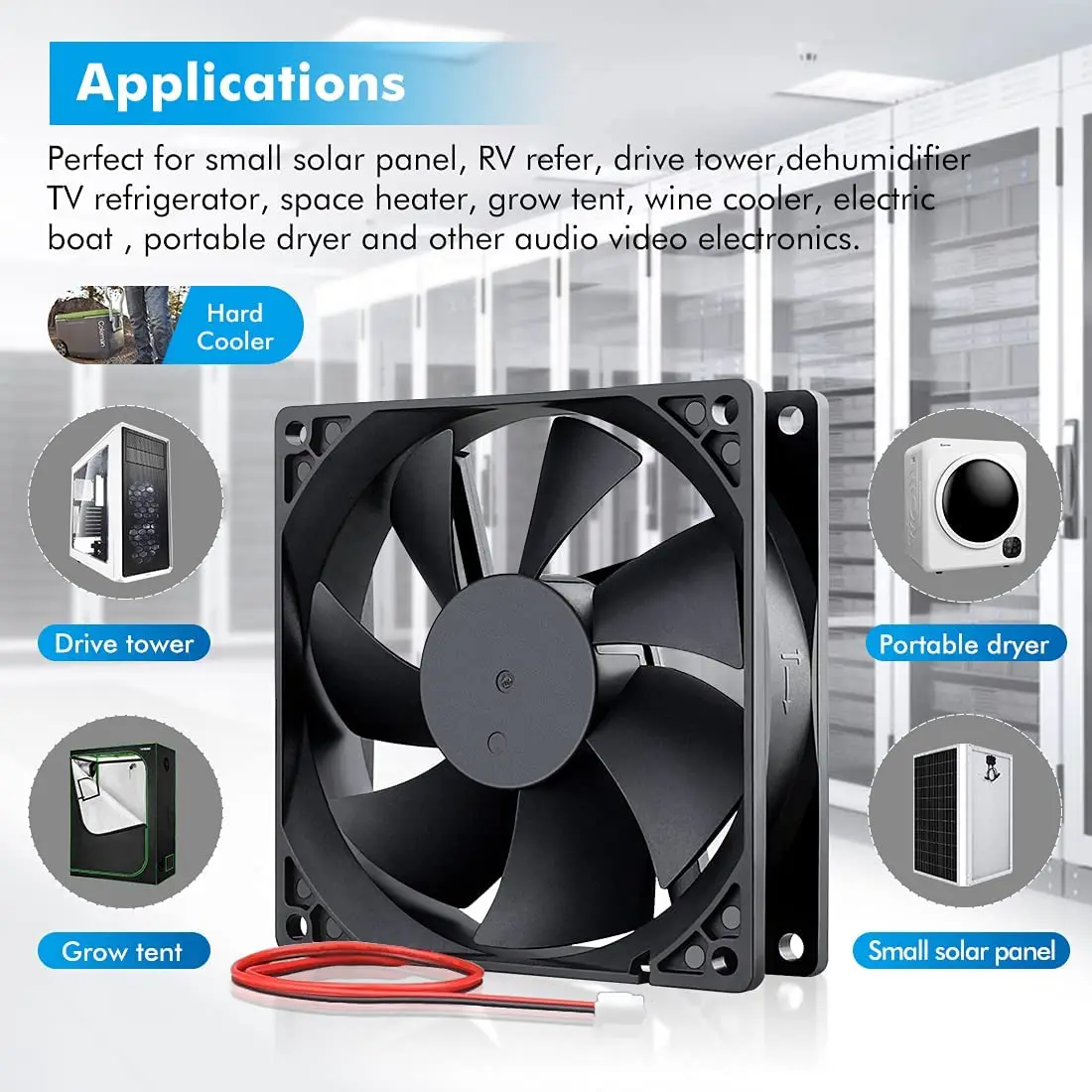 2 Chiếc Gdstime 90Mm 92Mm Quạt 92X92X25Mm 5V 12V 24V 48V 2PIN 3PIN USB Làm Mát Quạt Tản Nhiệt Cpu 9225 Tay Áo/Bi