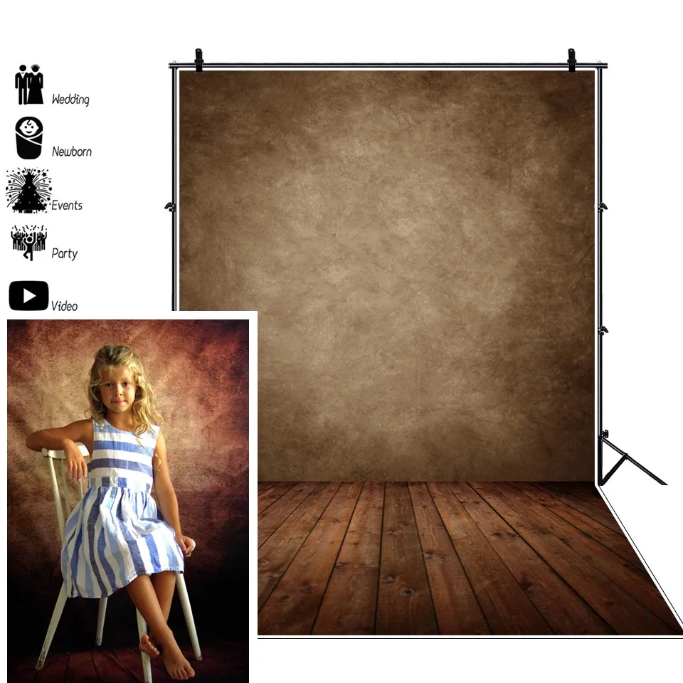 Grunge Old Gradient Solid Color Photo Backdrops For Baby Shower Party Pet Child Portrait Birthday Photophone Photo Background