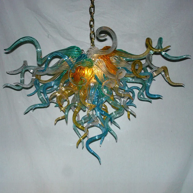 Nordic Blown Glass Chandelier Lighting Murano Glass Top Quality Crystal Chandeliers 28 by 24 Inches