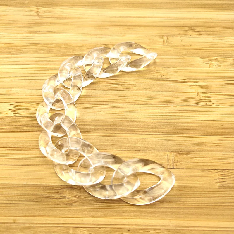 100 قطعة/الوحدة الاكريليك سلاسل الحلقات شفافة AB اللون مات الروابط DIY اكسسوارات لصنع المجوهرات اليدوية أجزاء N451 #3