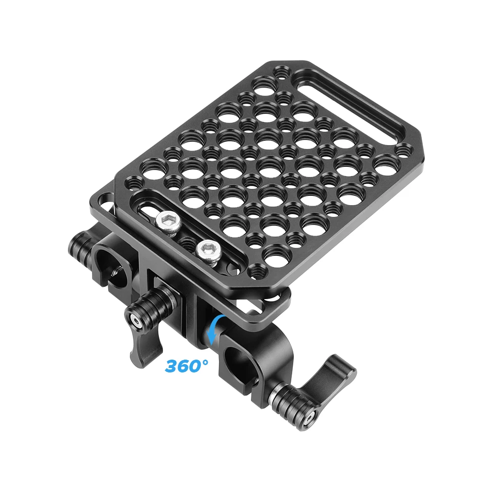 KIMRIG Multi-Funktionale Stativ Montage Käse Platte Grundplatte Mit 15mm Dual Rod Clamp Für 15mm Stange Unterstützung system Foto Studio – Detail 9